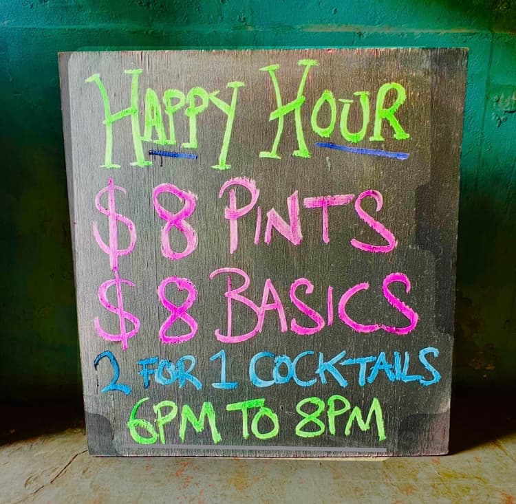 Happy Hour! 6PM-8PM Daily! | Happy Hour Drinks & Specials