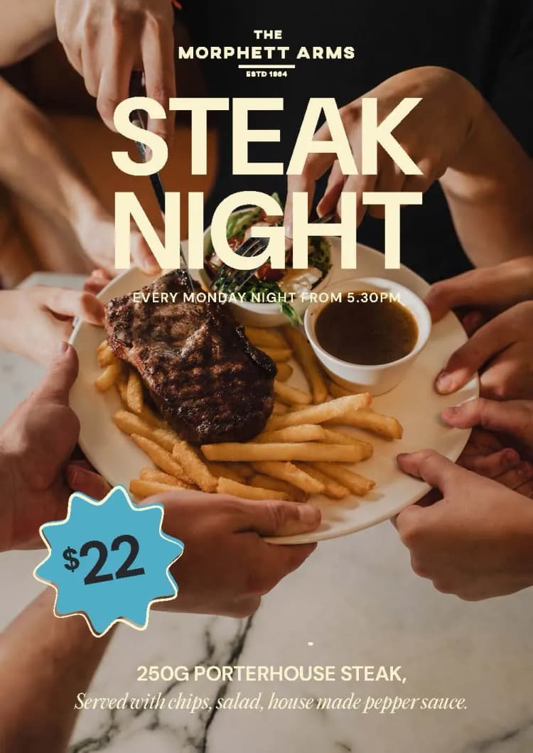 Steak Night | Happy Hour Drinks & Specials