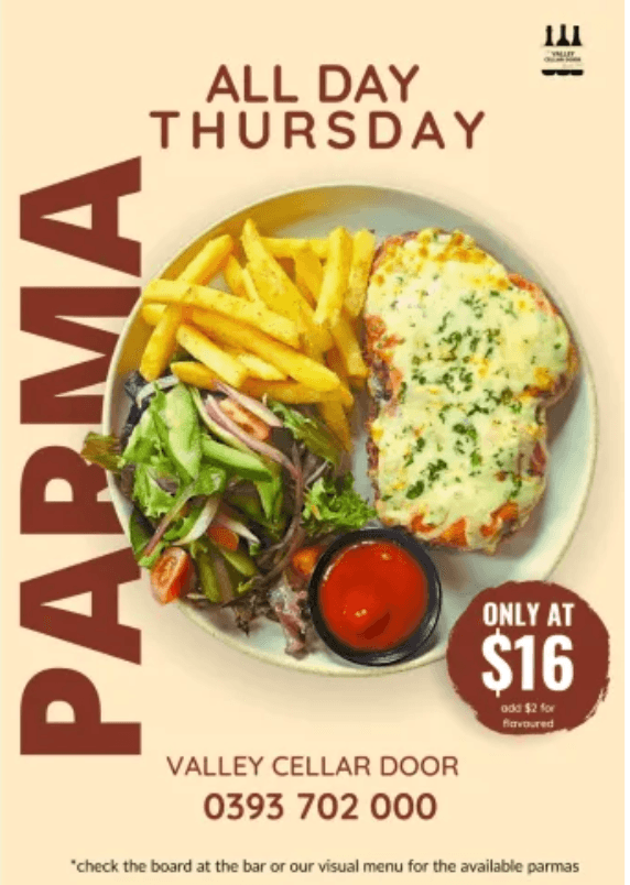 $16 Classic Parma | Happy Hour Drinks & Specials