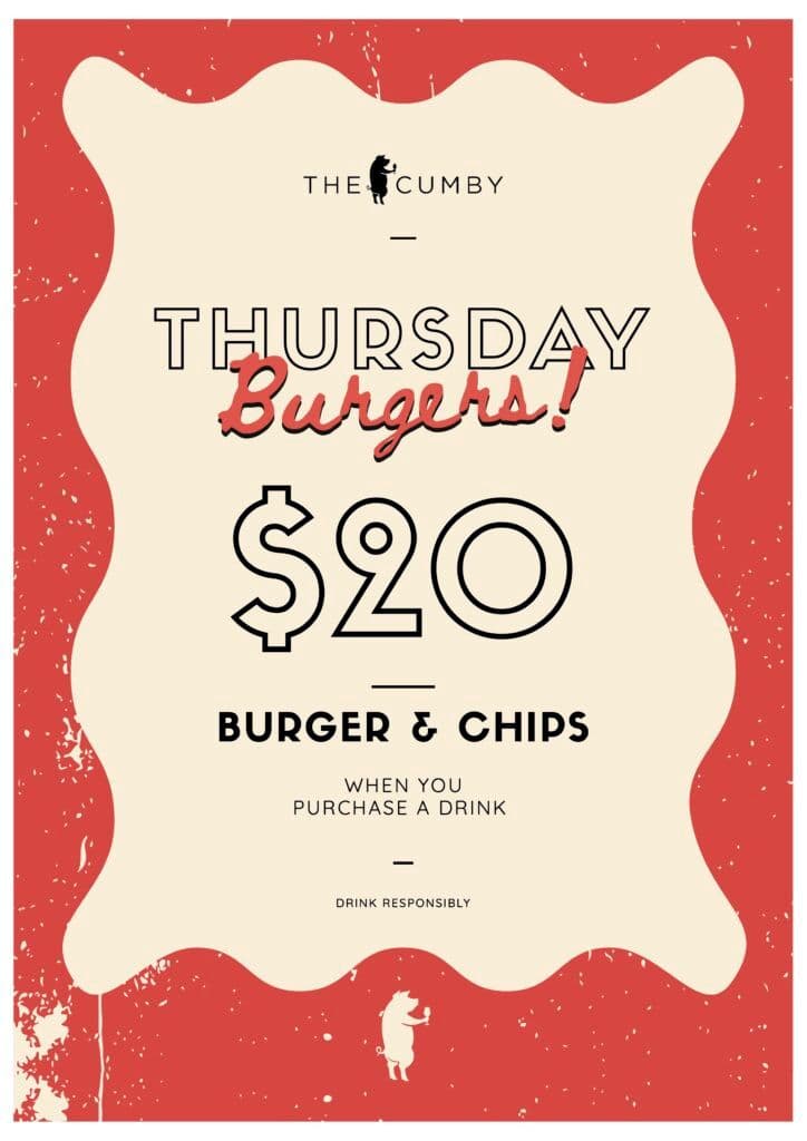 $20 Burgers | Happy Hour Drinks & Specials