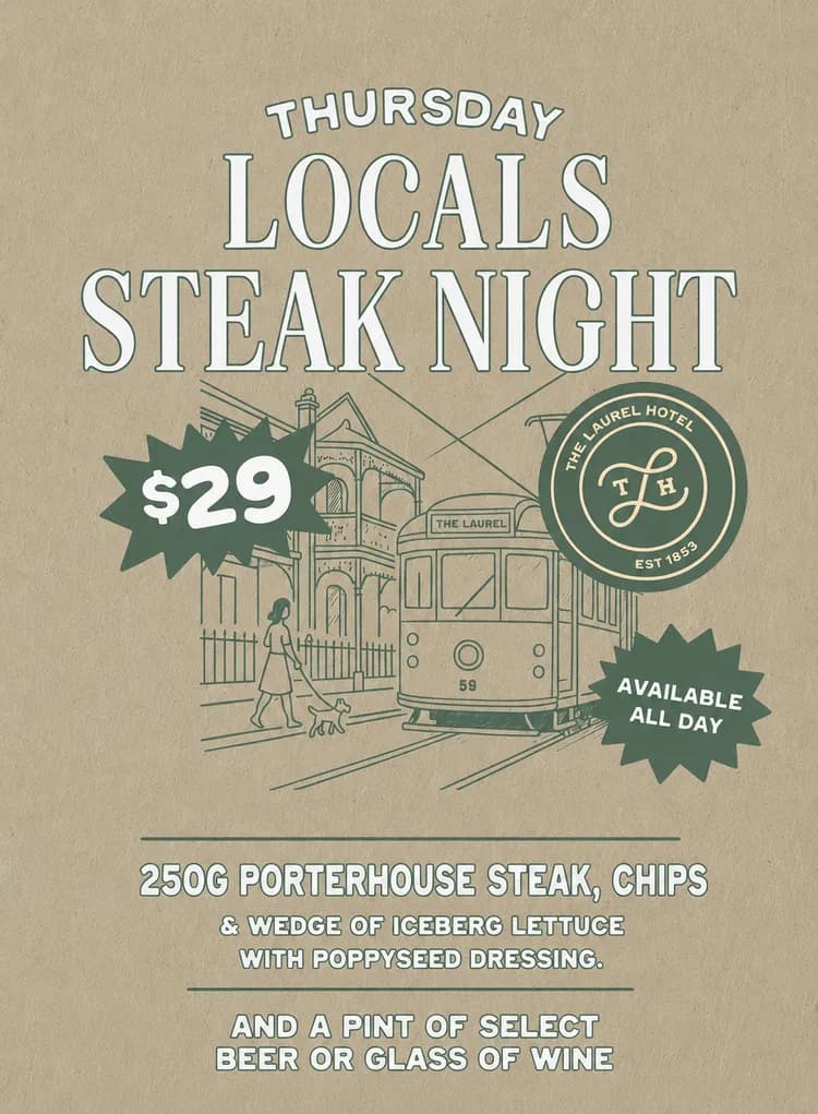 Thursday Local's Steak Night | Happy Hour Drinks & Specials