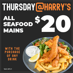 $20 Seafood Mains | Happy Hour Drinks & Specials
