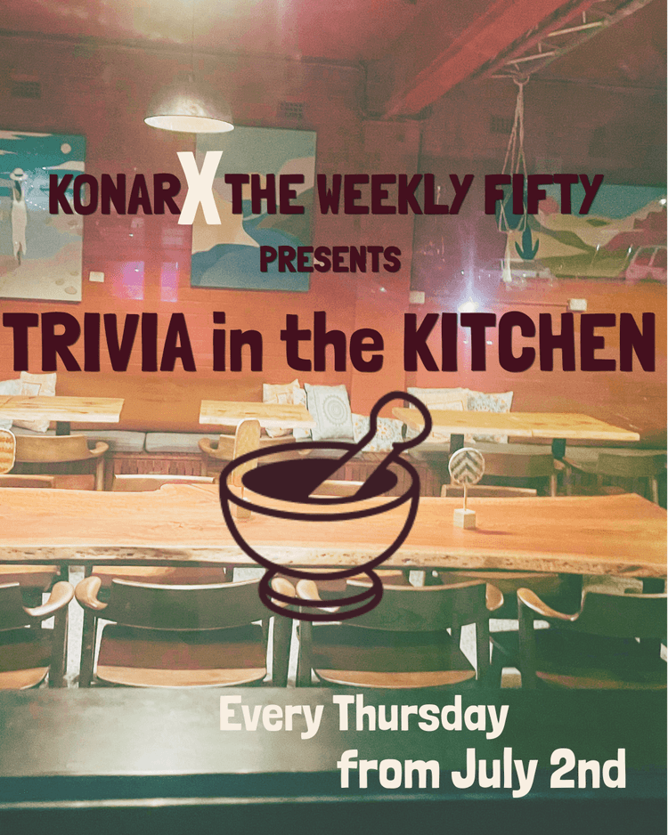 Trivia in the Kitchen - Hosted by the Weekly Fifty | Happy Hour Drinks & Specials