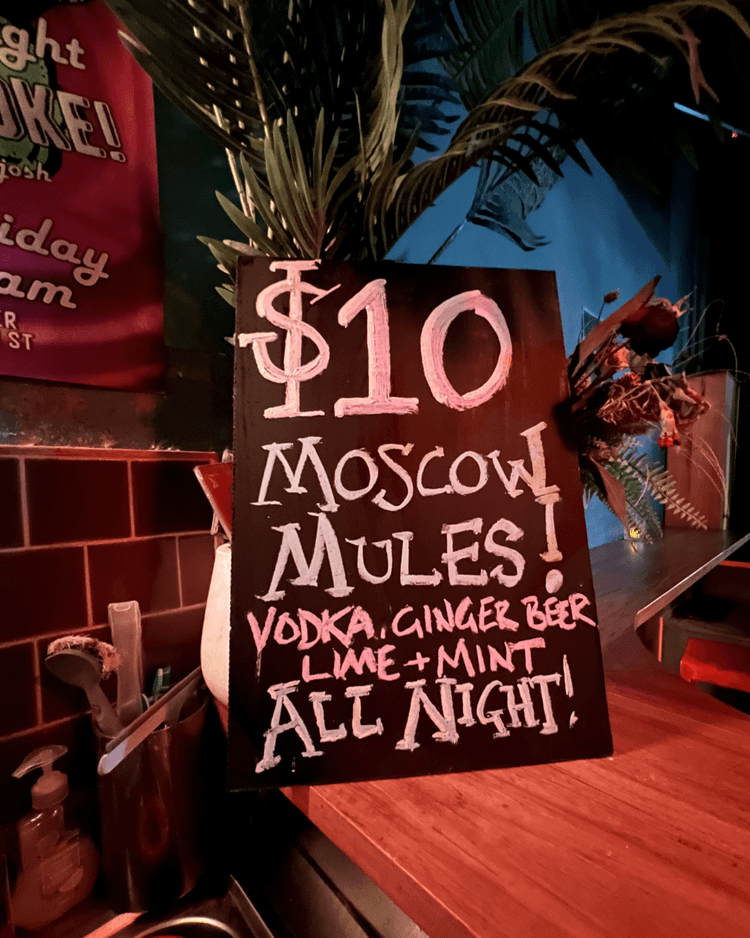 $10 MOSCOW MULES | Happy Hour Drinks & Specials
