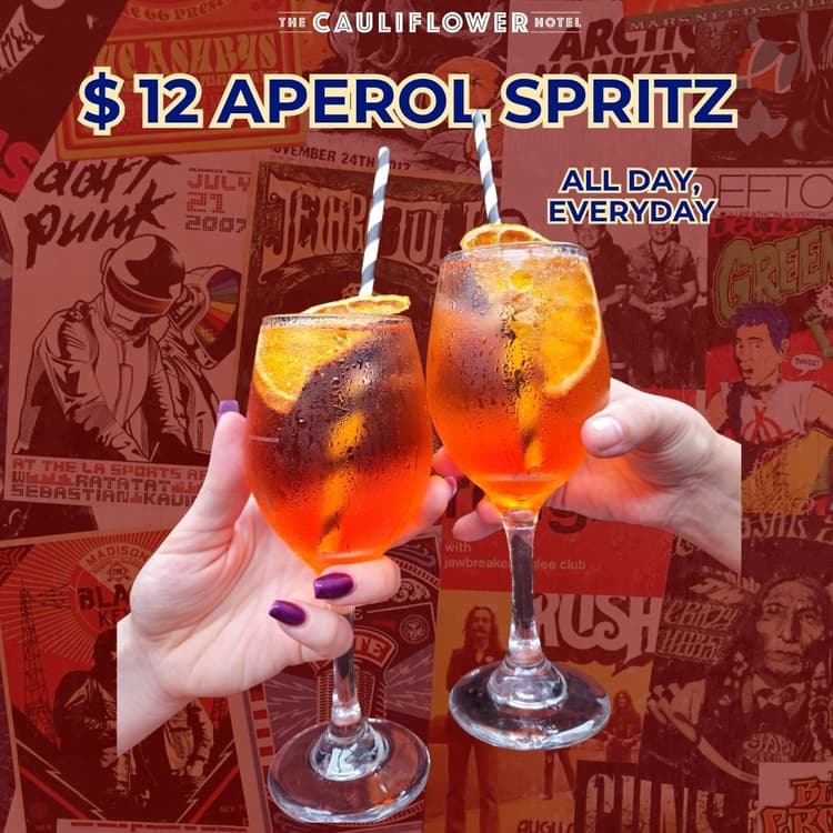 $12 Aperol Spritz | Happy Hour Drinks & Specials