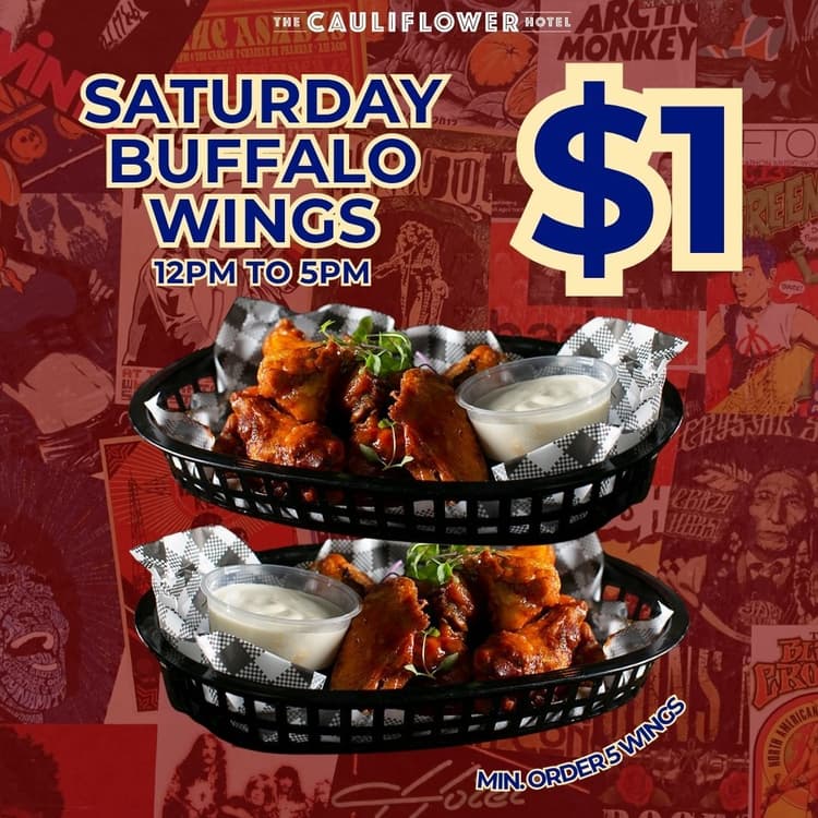 Saturday Wings | Happy Hour Drinks & Specials