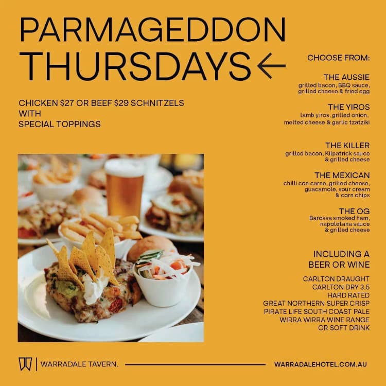 Parmageddon Thursdays | Happy Hour Drinks & Specials