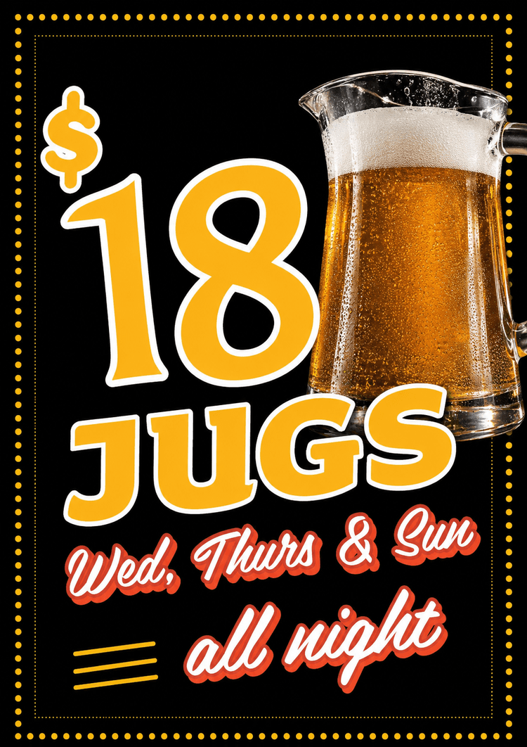 $18 Jug Specials | Happy Hour Drinks & Specials