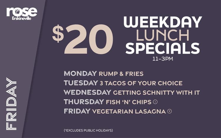 Weekday Lunch Specials | Happy Hour Drinks & Specials