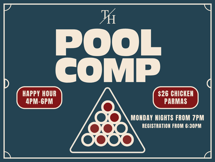 MONDAY POOL COMP & PARMA NIGHT | Happy Hour Drinks & Specials