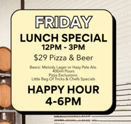 Friday Deals! | Happy Hour Drinks & Specials
