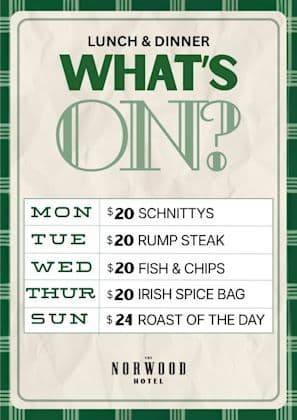 $20 Schnitzels All Day Monday | Happy Hour Drinks & Specials