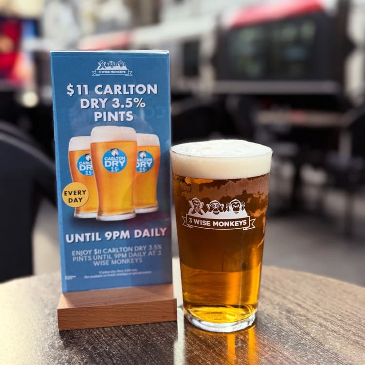 $11 Carlton 3.5% Pints | Happy Hour Drinks & Specials