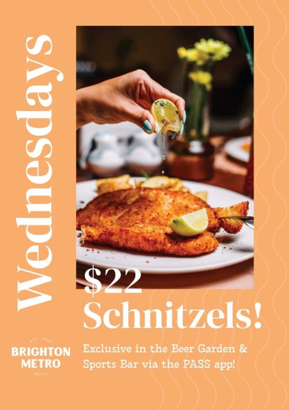 $22 Schnitzel | Happy Hour Drinks & Specials