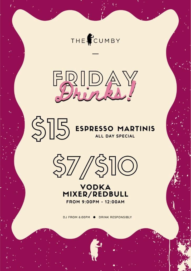 Friday Drinks! | Happy Hour Drinks & Specials