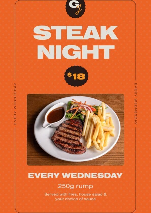 Steak Night | Happy Hour Drinks & Specials