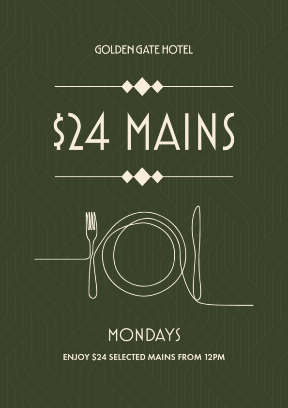 $24 Mains | Happy Hour Drinks & Specials