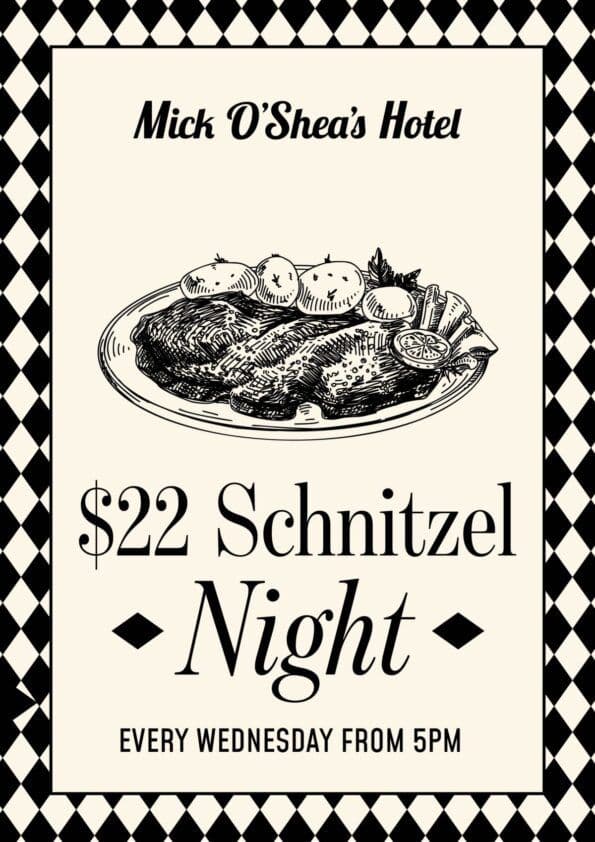 Schnitzel Night | Happy Hour Drinks & Specials