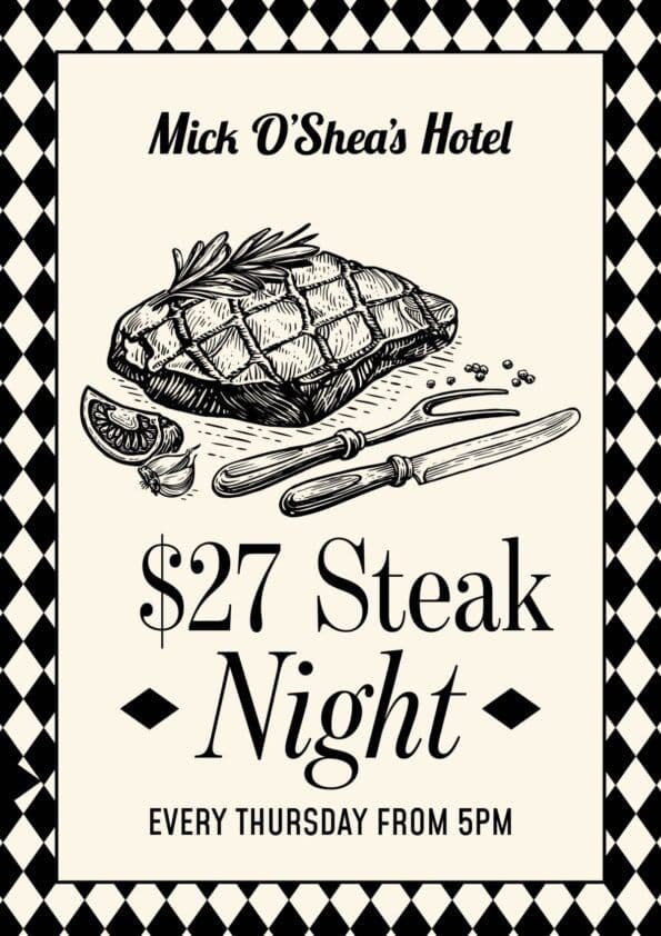 Steak Night | Happy Hour Drinks & Specials
