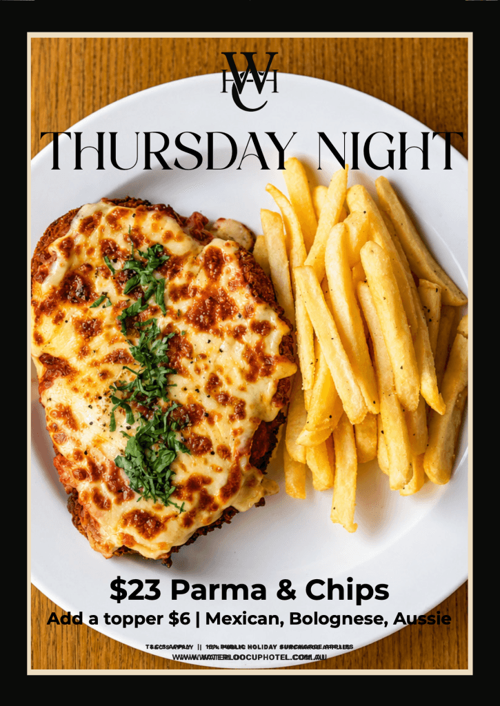 Thursday Parma Night | Happy Hour Drinks & Specials