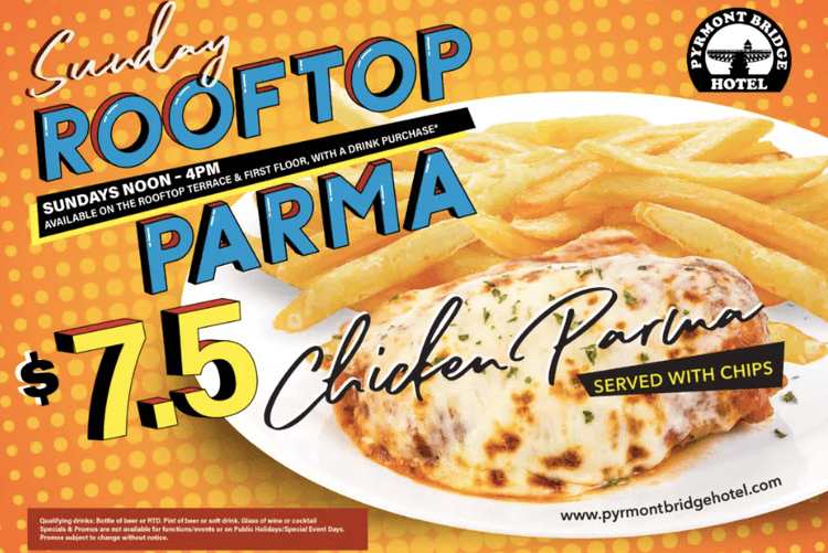 Sunday $7.50 Parma's | Happy Hour Drinks & Specials