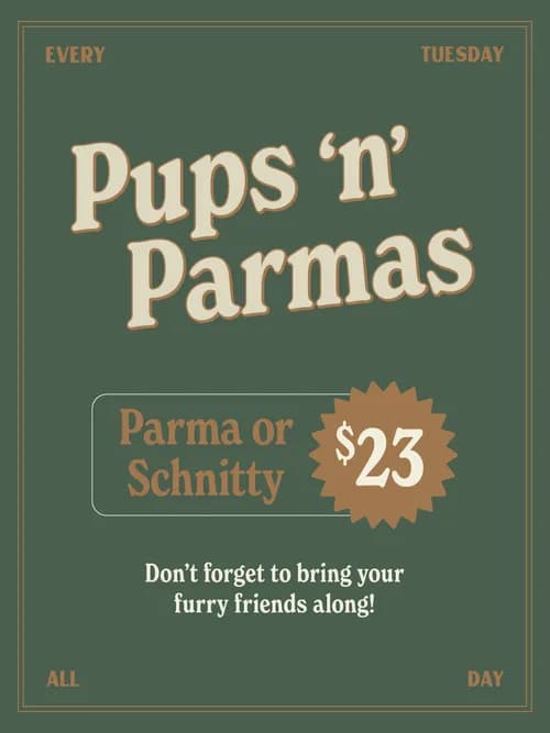 Pups & Parmas | Happy Hour Drinks & Specials