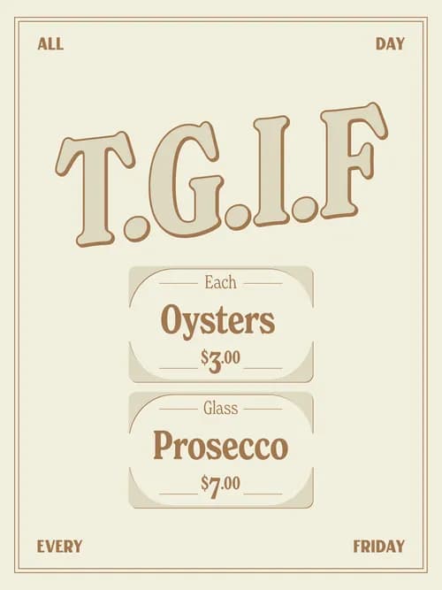T.G.I.F | Happy Hour Drinks & Specials