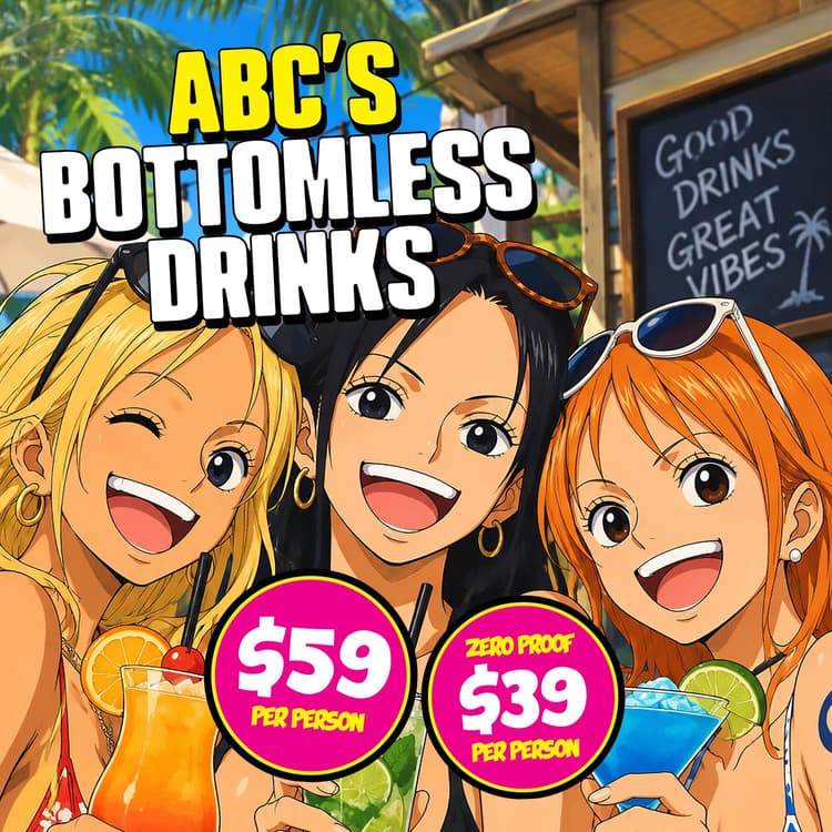 90 BOTTOMLESS DRINKS | Happy Hour Drinks & Specials