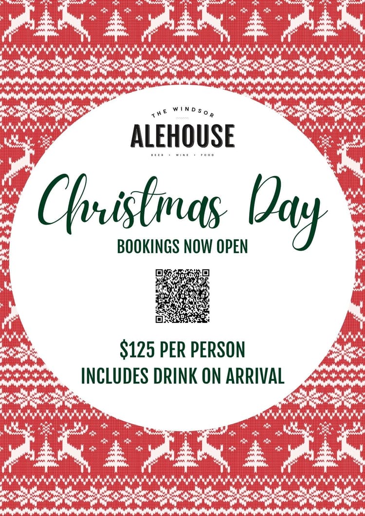 Christmas Day Lunch at The Windsor Alehouse | Happy Hour Drinks & Specials